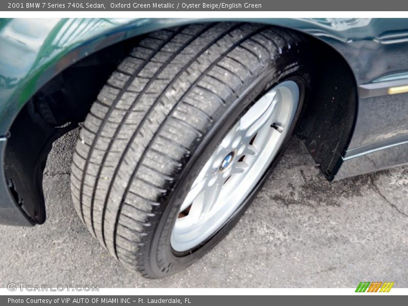Oxford Green Metallic / Oyster Beige/English Green 2001 BMW 7 Series 740iL Sedan