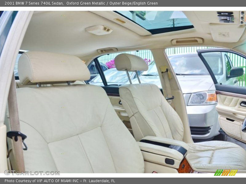 Oxford Green Metallic / Oyster Beige/English Green 2001 BMW 7 Series 740iL Sedan