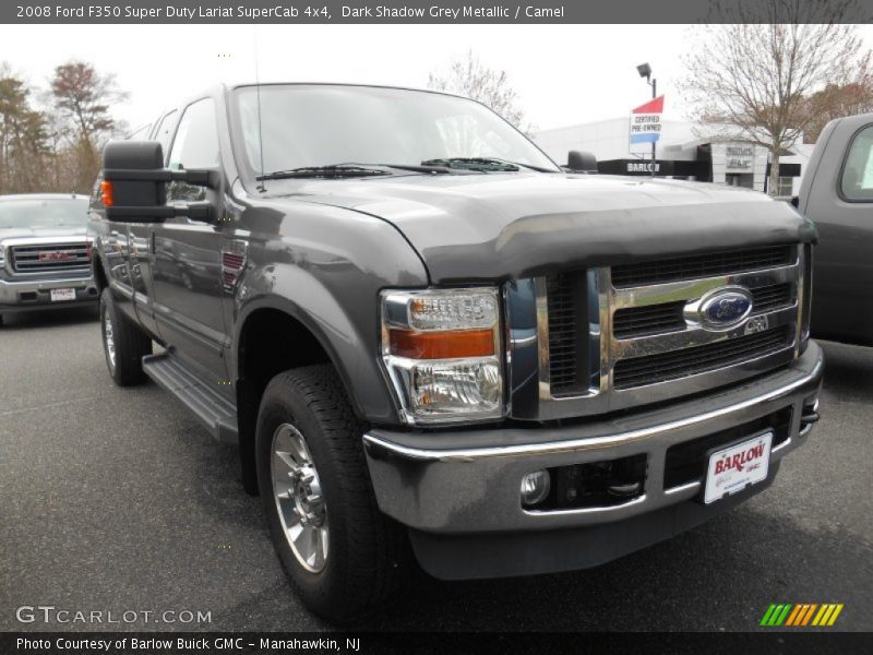 Dark Shadow Grey Metallic / Camel 2008 Ford F350 Super Duty Lariat SuperCab 4x4