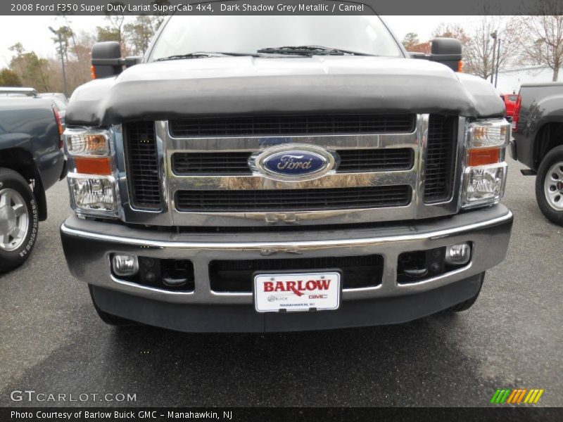 Dark Shadow Grey Metallic / Camel 2008 Ford F350 Super Duty Lariat SuperCab 4x4
