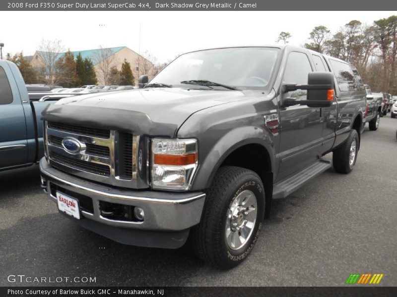 Dark Shadow Grey Metallic / Camel 2008 Ford F350 Super Duty Lariat SuperCab 4x4