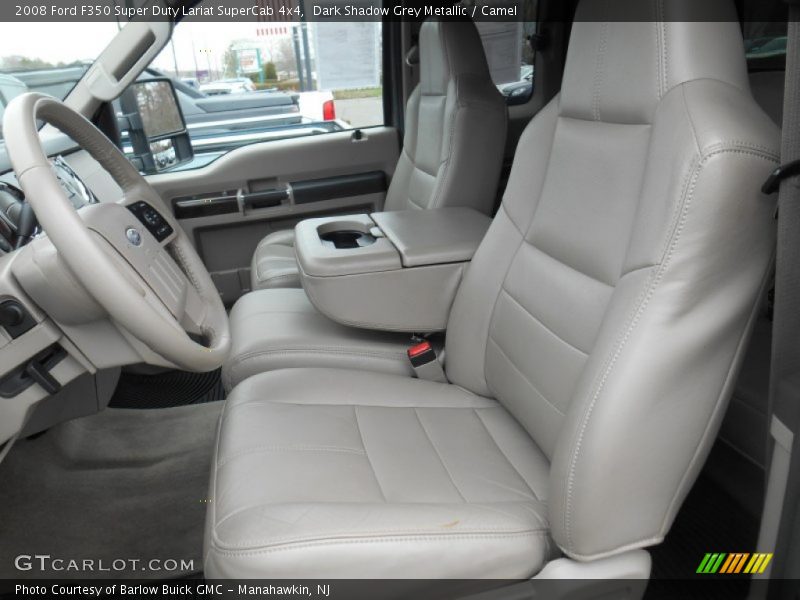 Dark Shadow Grey Metallic / Camel 2008 Ford F350 Super Duty Lariat SuperCab 4x4