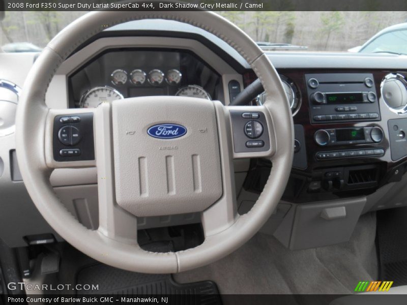 Dark Shadow Grey Metallic / Camel 2008 Ford F350 Super Duty Lariat SuperCab 4x4