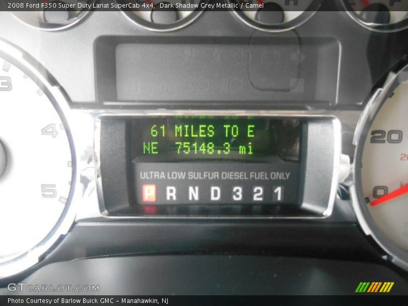 Dark Shadow Grey Metallic / Camel 2008 Ford F350 Super Duty Lariat SuperCab 4x4