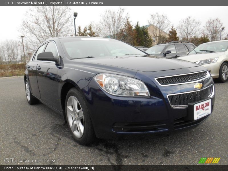 Imperial Blue Metallic / Titanium 2011 Chevrolet Malibu LS