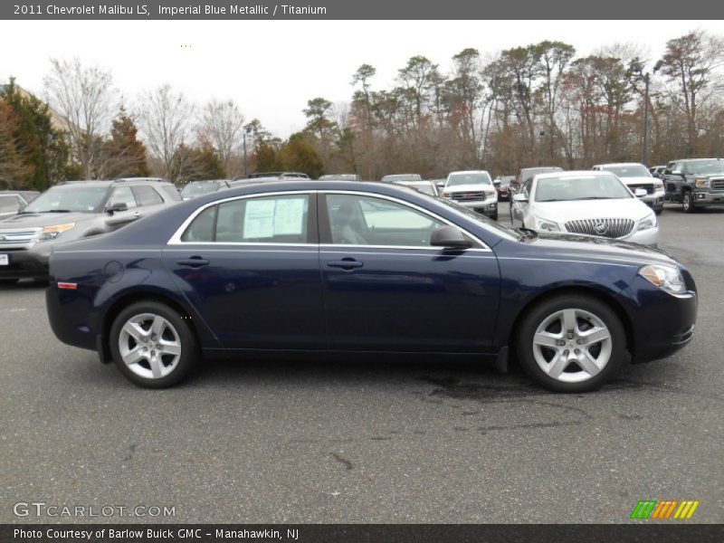Imperial Blue Metallic / Titanium 2011 Chevrolet Malibu LS
