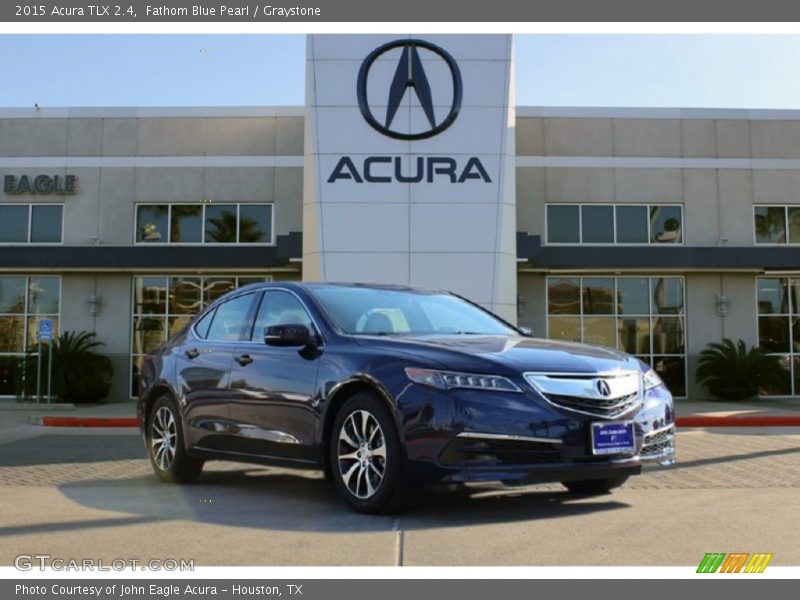 Fathom Blue Pearl / Graystone 2015 Acura TLX 2.4