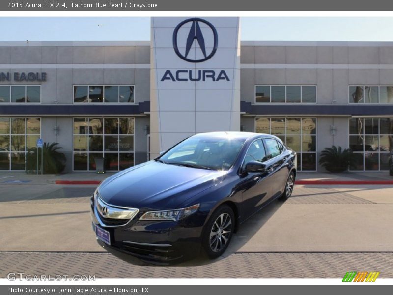 Fathom Blue Pearl / Graystone 2015 Acura TLX 2.4