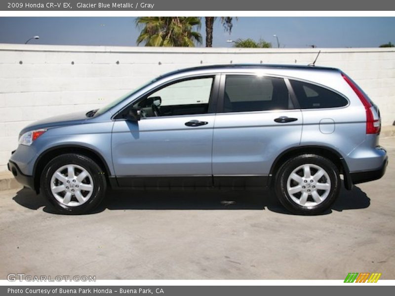 Glacier Blue Metallic / Gray 2009 Honda CR-V EX