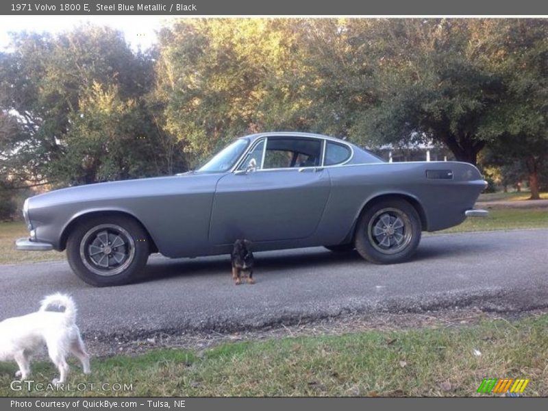 Steel Blue Metallic / Black 1971 Volvo 1800 E