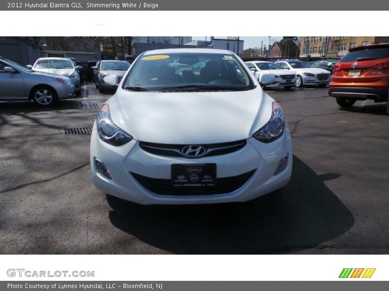 Shimmering White / Beige 2012 Hyundai Elantra GLS