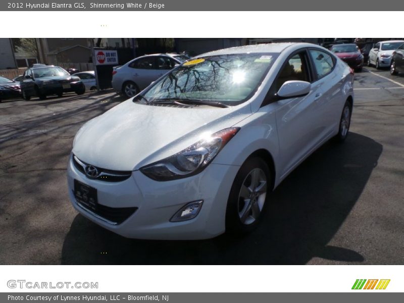 Shimmering White / Beige 2012 Hyundai Elantra GLS