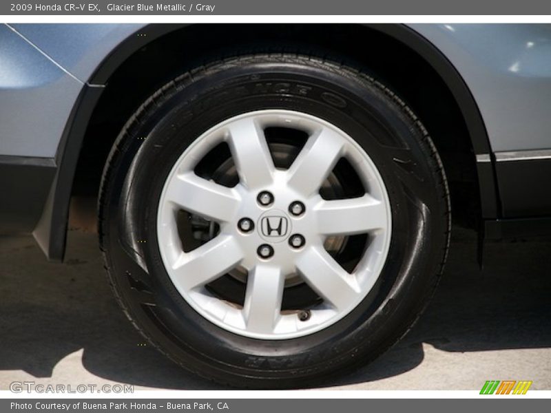 Glacier Blue Metallic / Gray 2009 Honda CR-V EX