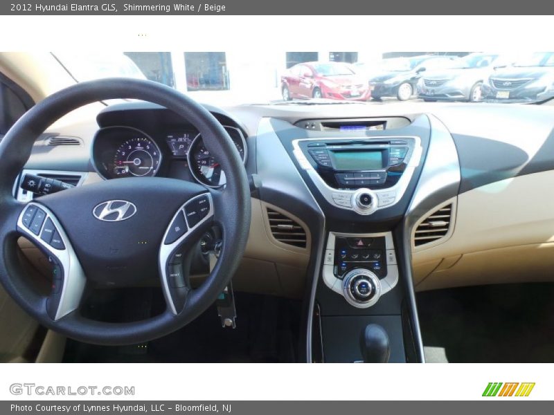 Shimmering White / Beige 2012 Hyundai Elantra GLS