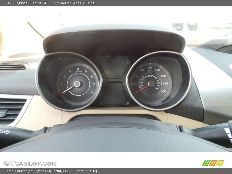 Shimmering White / Beige 2012 Hyundai Elantra GLS