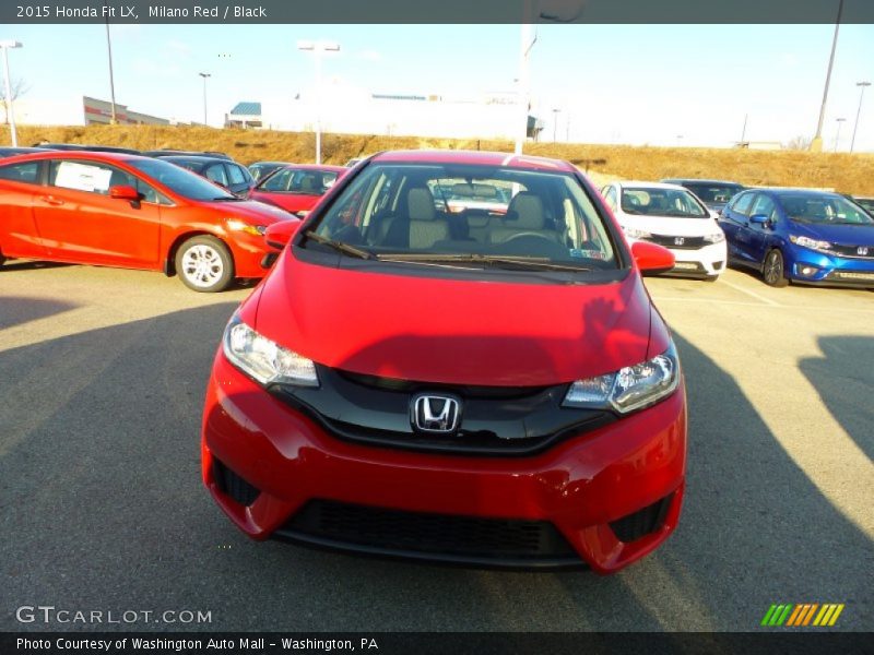 Milano Red / Black 2015 Honda Fit LX