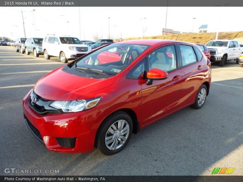 Milano Red / Black 2015 Honda Fit LX