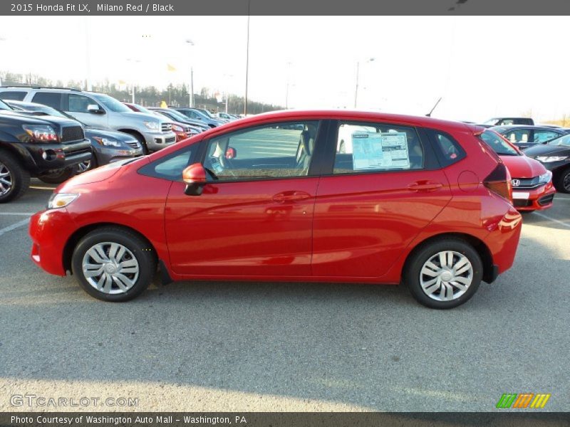 Milano Red / Black 2015 Honda Fit LX