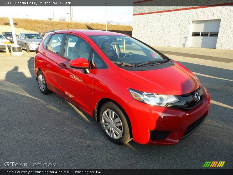 Milano Red / Black 2015 Honda Fit LX