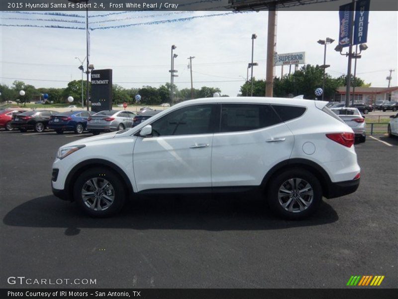Frost White Pearl / Gray 2015 Hyundai Santa Fe Sport 2.4
