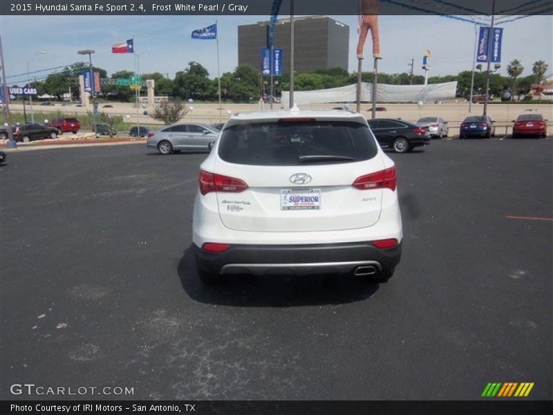 Frost White Pearl / Gray 2015 Hyundai Santa Fe Sport 2.4