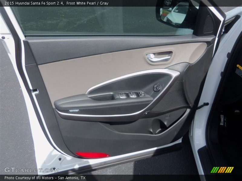 Frost White Pearl / Gray 2015 Hyundai Santa Fe Sport 2.4