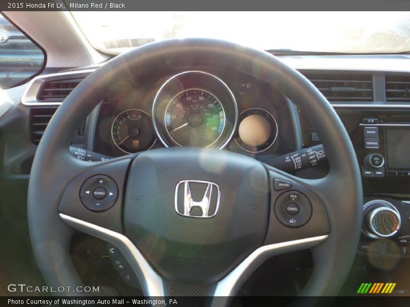 Milano Red / Black 2015 Honda Fit LX