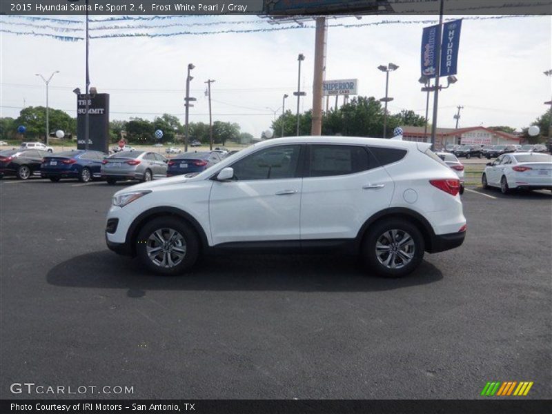 Frost White Pearl / Gray 2015 Hyundai Santa Fe Sport 2.4