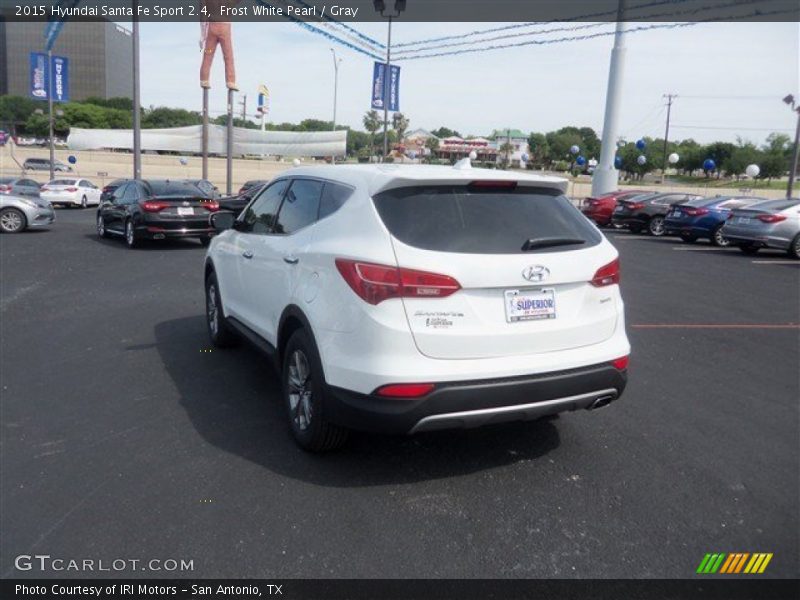 Frost White Pearl / Gray 2015 Hyundai Santa Fe Sport 2.4