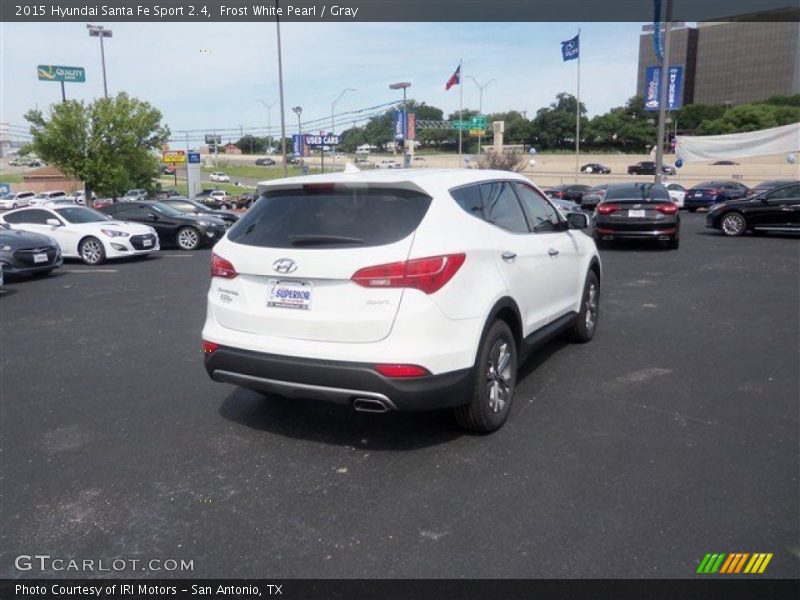 Frost White Pearl / Gray 2015 Hyundai Santa Fe Sport 2.4
