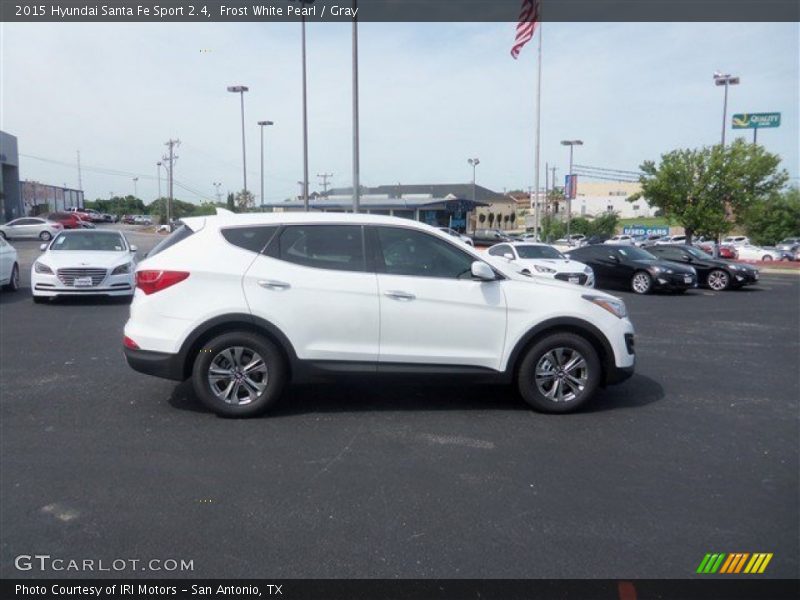 Frost White Pearl / Gray 2015 Hyundai Santa Fe Sport 2.4