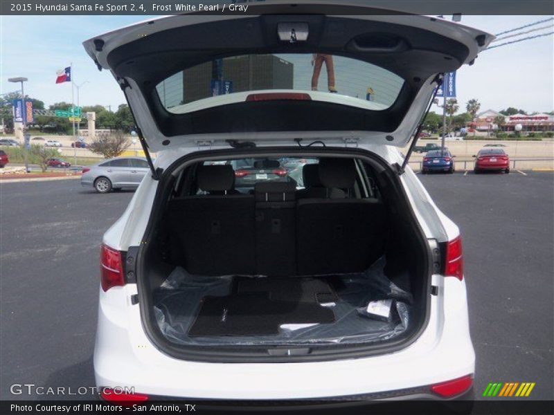 Frost White Pearl / Gray 2015 Hyundai Santa Fe Sport 2.4