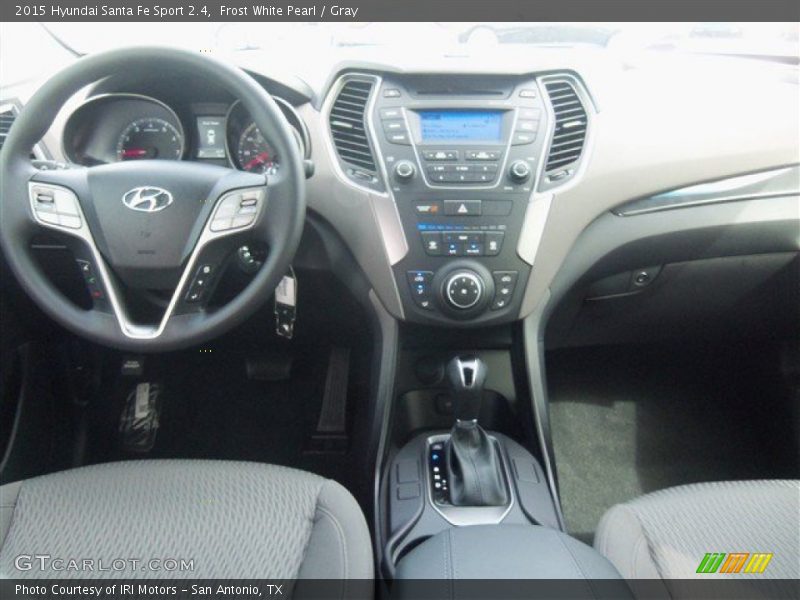 Frost White Pearl / Gray 2015 Hyundai Santa Fe Sport 2.4