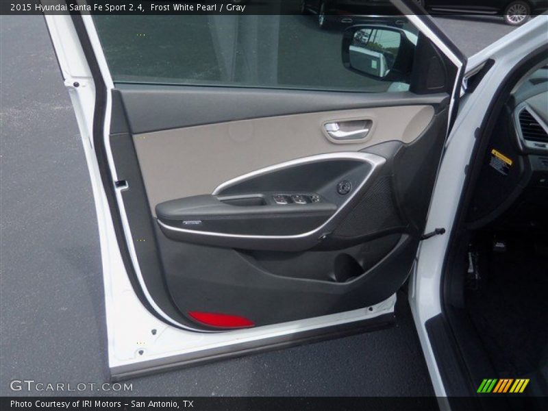 Frost White Pearl / Gray 2015 Hyundai Santa Fe Sport 2.4