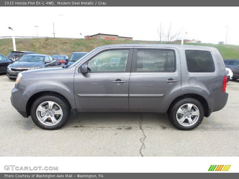 Modern Steel Metallic / Gray 2015 Honda Pilot EX-L 4WD