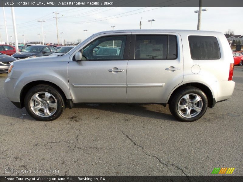 Alabaster Silver Metallic / Black 2015 Honda Pilot EX-L 4WD