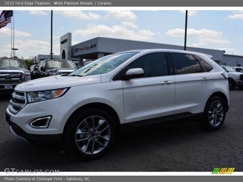White Platinum Metallic / Ceramic 2015 Ford Edge Titanium