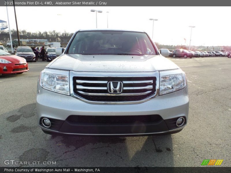 Alabaster Silver Metallic / Gray 2015 Honda Pilot EX-L 4WD