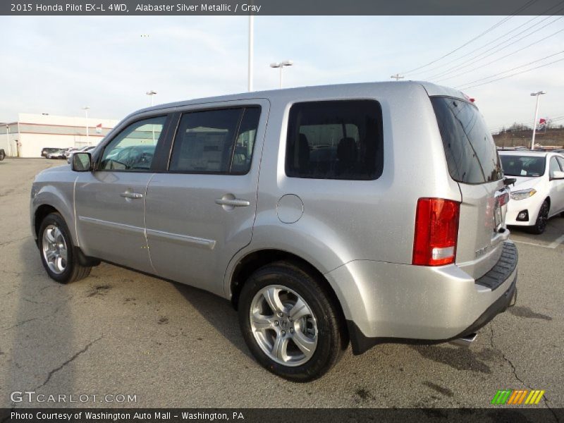 Alabaster Silver Metallic / Gray 2015 Honda Pilot EX-L 4WD