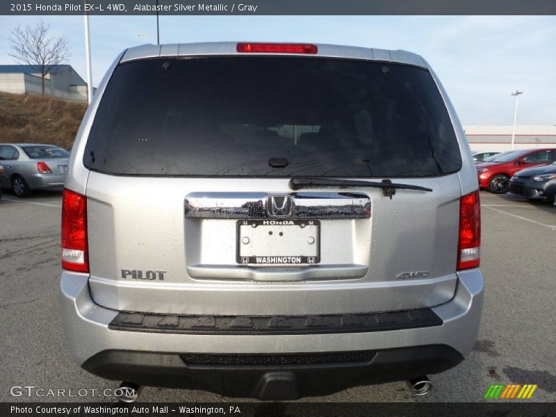 Alabaster Silver Metallic / Gray 2015 Honda Pilot EX-L 4WD