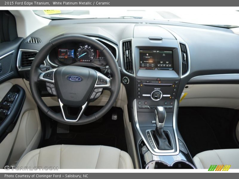 White Platinum Metallic / Ceramic 2015 Ford Edge Titanium