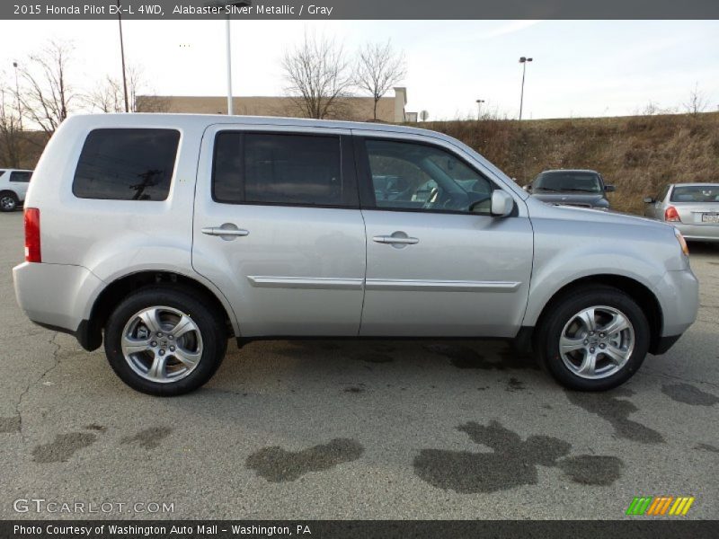 Alabaster Silver Metallic / Gray 2015 Honda Pilot EX-L 4WD