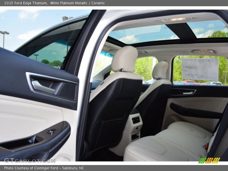 White Platinum Metallic / Ceramic 2015 Ford Edge Titanium
