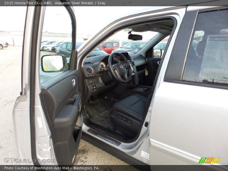 Alabaster Silver Metallic / Gray 2015 Honda Pilot EX-L 4WD