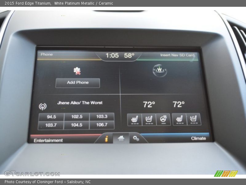 White Platinum Metallic / Ceramic 2015 Ford Edge Titanium
