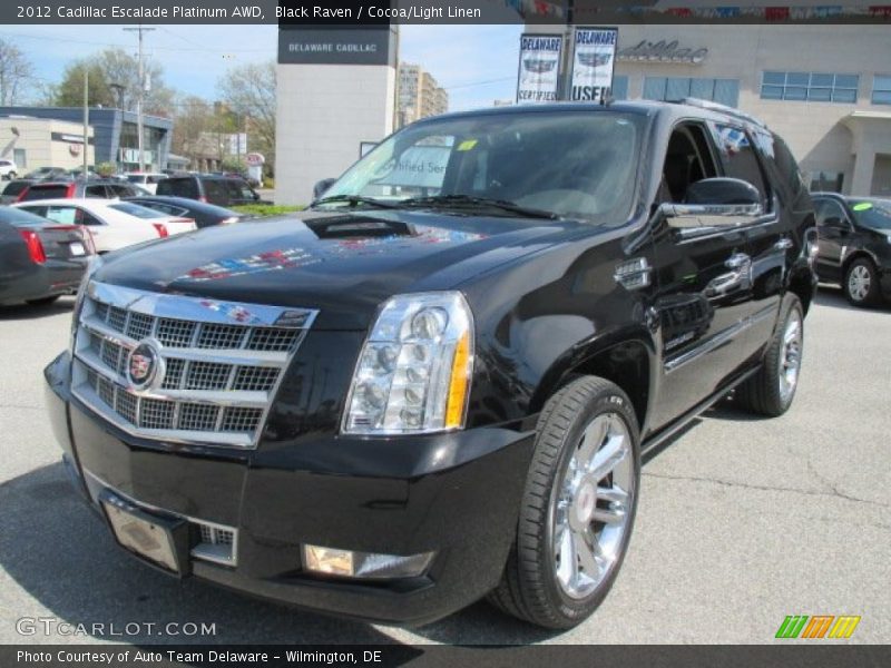 Black Raven / Cocoa/Light Linen 2012 Cadillac Escalade Platinum AWD