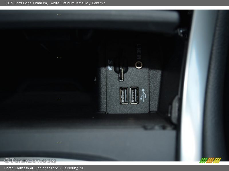 White Platinum Metallic / Ceramic 2015 Ford Edge Titanium
