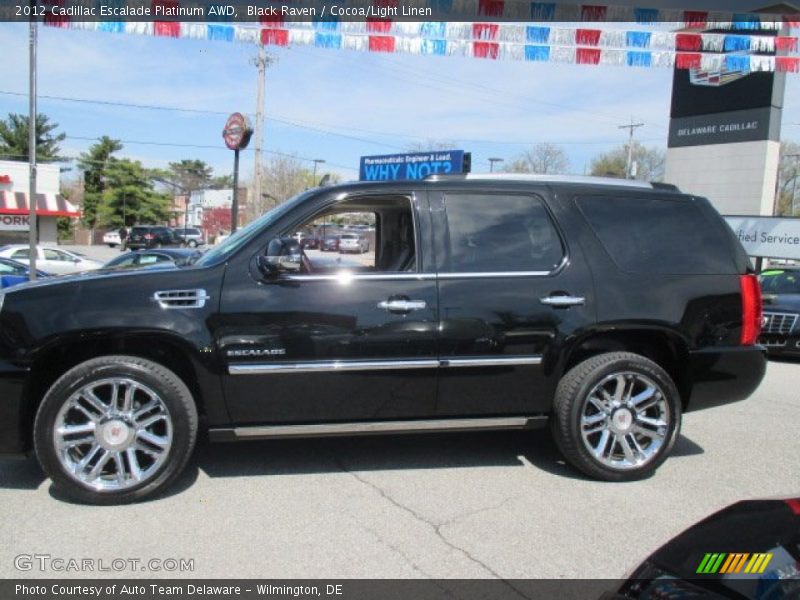 Black Raven / Cocoa/Light Linen 2012 Cadillac Escalade Platinum AWD