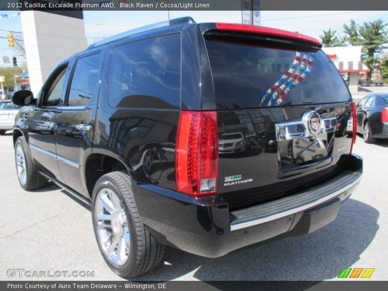 Black Raven / Cocoa/Light Linen 2012 Cadillac Escalade Platinum AWD