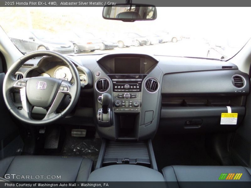 Alabaster Silver Metallic / Gray 2015 Honda Pilot EX-L 4WD